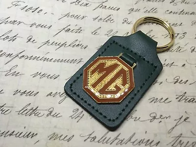 Mg Green Leather Key Ring Fob Enamelled Mgb • $7.41