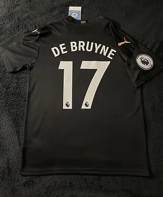 De Bruyne #17 Man City Away Jersey 20/21 Small Black Soccer Football Manchester • $56.99