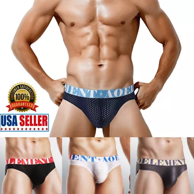 Mens Summer Briefs Soft Waistband Casual Underpants Underwear Breathable Mesh • $16.79