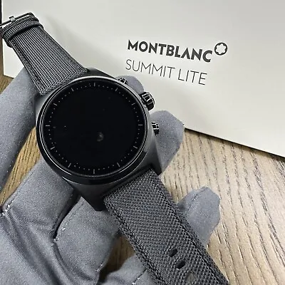 New✅ Montblanc Summit Lite Aluminum Black Nylon Touchscreen Smartwatch $750 • $599.99