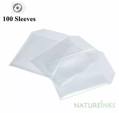 £6.99 • Buy 100 NEO High Quality THICK 120 Micron Clear Plastic CD DVD Wallet Sleeves