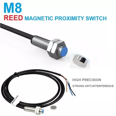 M8 Reed Proximity Switch Hall Effect 5-220V 2Wire Reed Magnetic Proximity Sensor • $11.60