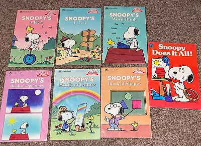 7 Vintage Snoopy 123 ABCs And Book Of Colors Golden Book Peanuts Snoopy • $9.99