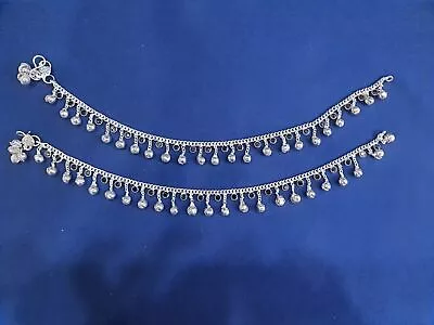 Designer 927 German Silver Plated Indian Afghani Wedding Bollywood Fine Anklets • $28.28