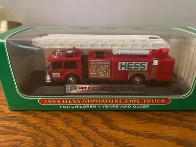 Vintage Hess 1999 Miniature Fire Truck 4  New In Box • $5