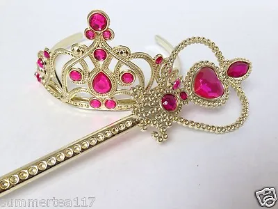 Princess ANNA LITTLE MERMAID Party Accessories Tiara/Crown Wand Combo • $10.99