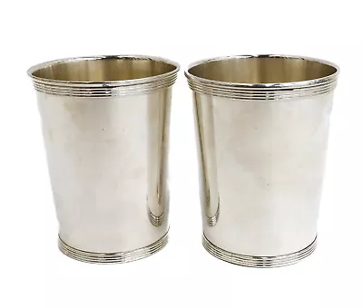 Pair Gorham Sterling Silver Gold Wash Interior Mint Julep Cups #1673 • $573.75