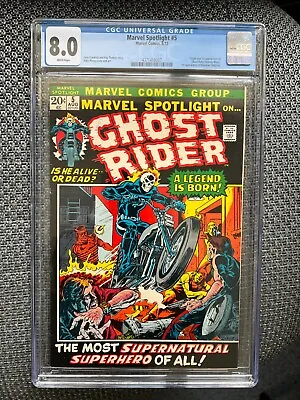 Marvel Spotlight 5 - CGC Graded 8.0 - HOT KEY Issue - 1st Ghost Rider • $3159