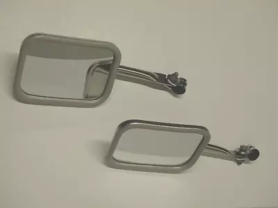 $17.76 • Buy 1 PR Vintage Rectangular Chrome Side View Mirror Rat Rod Truck Motorcycle Car