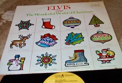 ELVIS Presley Sings The WONDERFUL WORLD OF CHRISTMAS Nice* RCA First Noel WINTER • $5.55