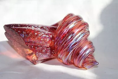 Abstract Modern Art Glass Multi Color Swirled Sculpture Paperweight Signed Dated • $65