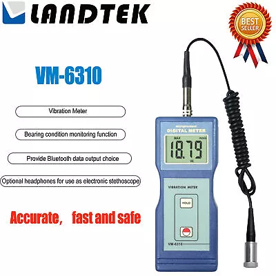 VM6310 Digital Vibration Meter Tester Vibrometer Gauge VM-6310 New✦Kd • $132.45