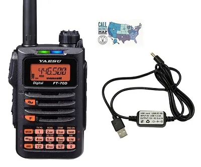 Yaesu FT-70DR Dual Band Digital HT Radio W/ Yaesu Compatible USB Charging Cable • $244.95