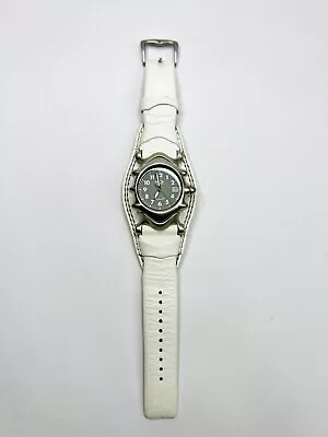 RARE Oakley Saddleback White Leather Watch Swiss Movement Sapphire Crystal W/Box • $249.99