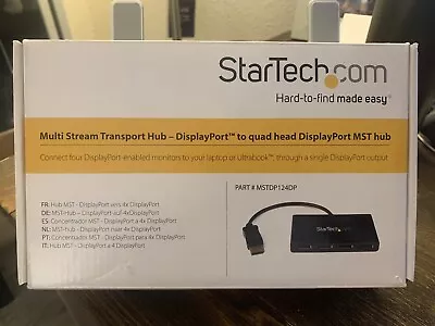 StarTech DisplayPort To DisplayPort Multi-Monitor Splitter - 4-Port MST Hub • $85
