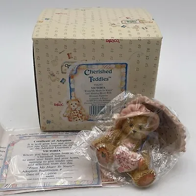 Cherished Teddy Figurine Victoria 1993 From My Heart To Yours Orig Box 916293 • $9