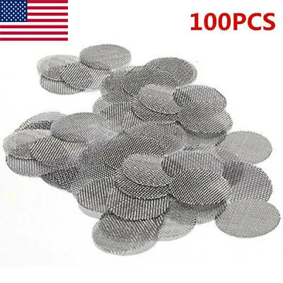 100x Pipe Screens Stainless Steel Metal Tobacco Smoking Pipe Filters 3/4 Inch • $2.09