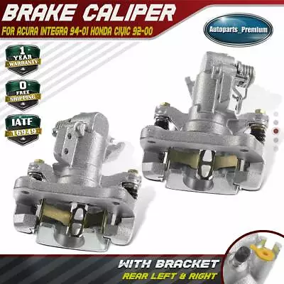 2x Disc Brake Caliper W/ Bracket For Honda Civic Acura Integra Rear Left & Right • $99.99