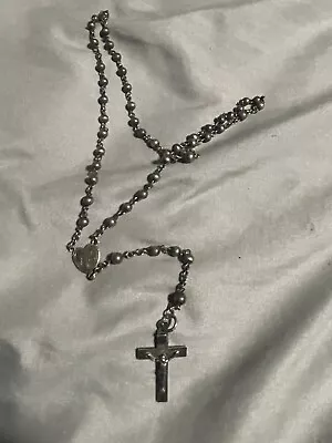 Vintage Sterling Silver Creed Rosary Beads • $45