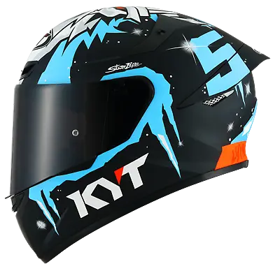 TT Course KYT Motorcycle Street Riding Full Face Helmet Masia Winter Test Blue  • $145.99
