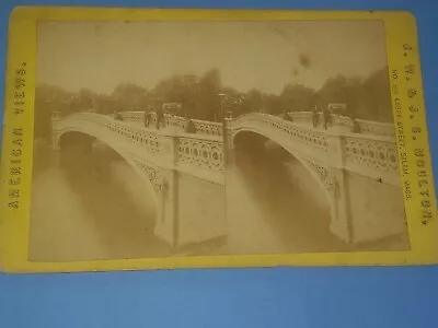 New York And Vicinity Stereoview Bow Bridge By Moulton • $5