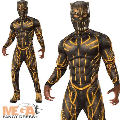 £24.49 • Buy Deluxe Killmonger Mens Fancy Dress Black Panther Villain Suit Adults Costume New