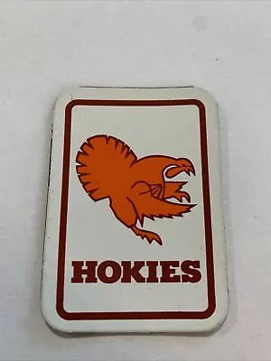 VIRGINIA TECH HOKIES Rubber Fridge Magnet - VINTAGE 1980s! • $8