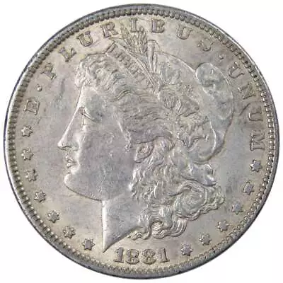 1881 Morgan Dollar AU About Uncirculated 90% Silver $1 US Coin Collectible • $64.99