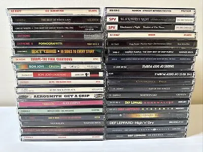 36 CD Lot 80s Hair Metal Bands - Def Leppard GNR Deep Purple Bon Jovi Skid Row • $79.99