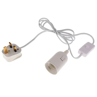 1pc E27 LED Light Bulb Socket Holder Adapter Lamp Fitting Switch Kits UK Plug • £10.24
