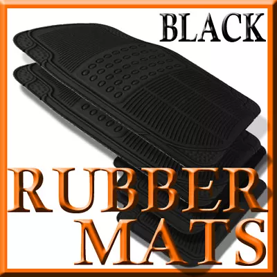 Fits CHEVY MONTE CARLO ALL WEATHER BLACK RUBBER FLOOR MATS • $500