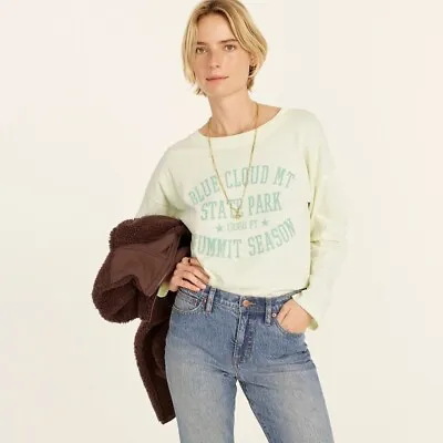 J CREW T-Shirt Womens XXS Yellow Broken-In Jersey Summit Season NEW Long Sleeve • $17.99