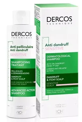 Vichy Dercos Anti-Dandruff Sensitive Scalp Shampoo 200ml • $17.99