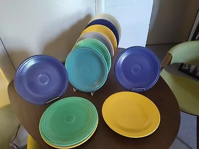 Vintage Homer Laughlin Fiesta Ware Multicolor 9” Luncheon Plates • $14.99