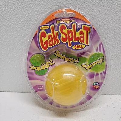 The Original GAK SPLAT Ball Yellow Vintage Nickelodeon Sealed Swhistle Squish • $111.18