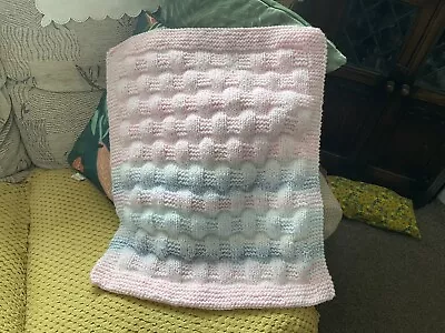 Handknit Chunky Baby Blanket • £5.50