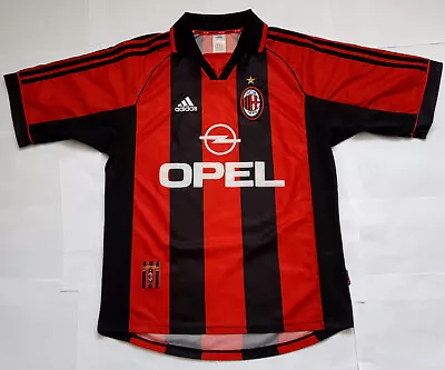 AC MILAN 1998 OPEL LEONARDO Authentic Vintage ADIDAS Shirt Jersey Maglia 1999 • £39.99