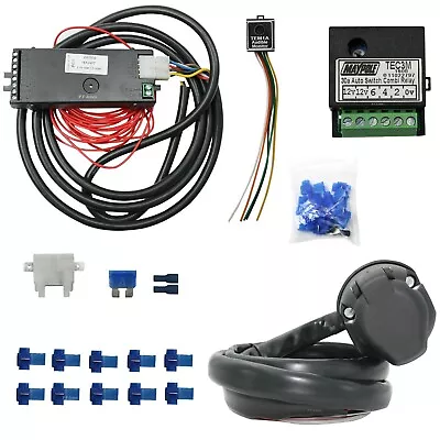 Universal 13 Pin Towbar Electrics / Wiring + PCT ZR2500 7 Way Bypass Relay Kit • £65