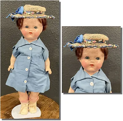 Adorable Vintage 15” Composition Mama Doll Sleep Eyes Rosebud Mouth • $48.99