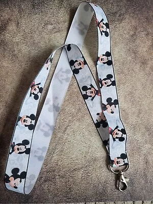 Mickey Mouse Lanyard ID Holder Ribbon Handmade Adult Size 43cm Long Nr3 • £3.50