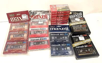 Lot Of 18 Mixed Maxell UDS II 90 UR 90 Type I UDS I 90 UD XL II C60. Sealed. • $139