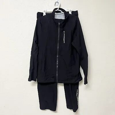 J Lindeberg Paclite Men's Black Pants Windbreaker Full Zip Outfit Sz M • $99.99