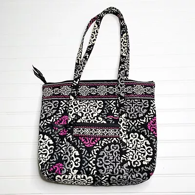 Vera Bradley Canterberry Magenta Tote Closure Quilted Purse Broken Zipper • $29