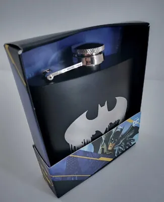 £7.95 • Buy Batman Stainless Steel 6oz Hip Flask New In Box DC Comics Black/Silver