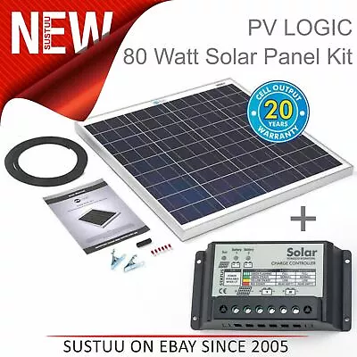 Solar Technology PV Logic 80w Rigid Solar Panel Kit + 10Ah Controller - STP080MA • £198.20