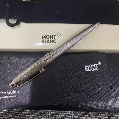 New Montblanc 2866 Meisterstuck Silvery Metal Ballpoint Pen Grid Shape 164P • $95