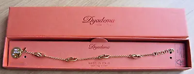 Italy Dyadema Interlocking 925 Silver 18ct Gold Plated 6.5 Inches 3.2g Bracelet • £14.99