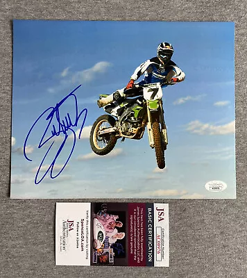 MOTOCROSS RACING JAMES BUBBA STEWART AUTOGRAPH 8x10 PHOTO YAMAHA JSA AC00976 • $79.95