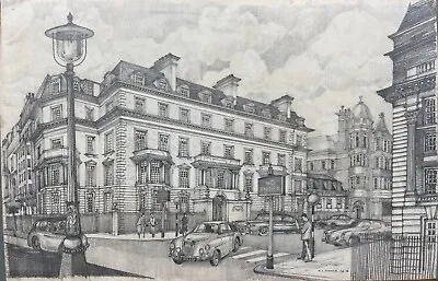 Vintage Pencil Drawing Marylebone London By Walter Leslie Fenner 1927-2007 • £245
