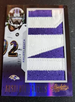 $89.99 • Buy 2013 Absolute Haloti Ngata Game Used Jersey Patch Letter /25 Ravens